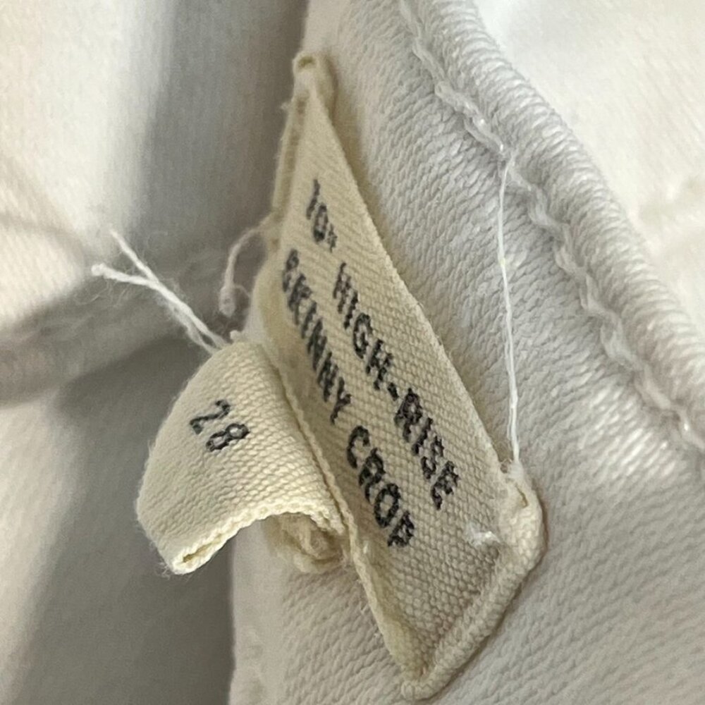 Madewell High Rise Button Fly Straight Jeans White Size 28 - Picture 15 of 16